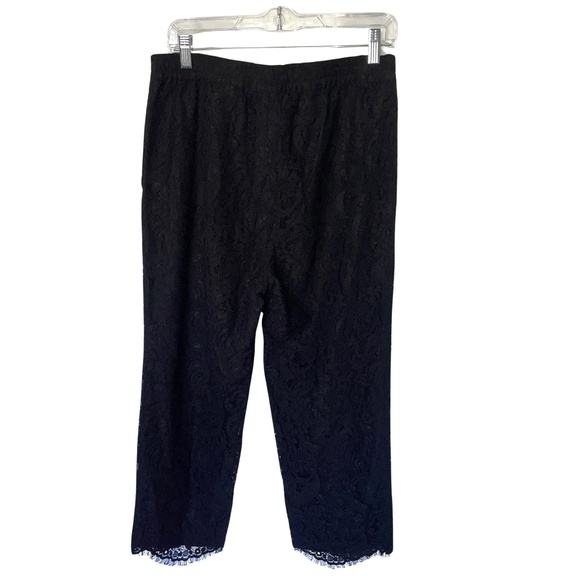Draper James Belle Meade Black Pull On Lace Pant Size M NWT Ankle Length - Picture 4 of 14